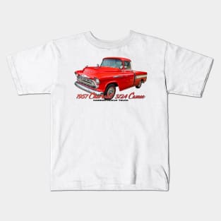 1957 Chevrolet 3124 Cameo Carrier Pickup Truck Kids T-Shirt